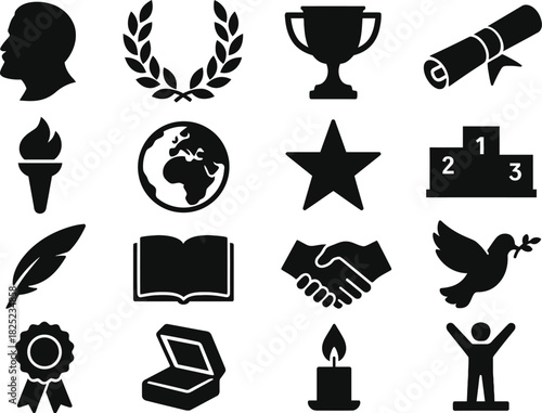 Nobel Prize  on White Background