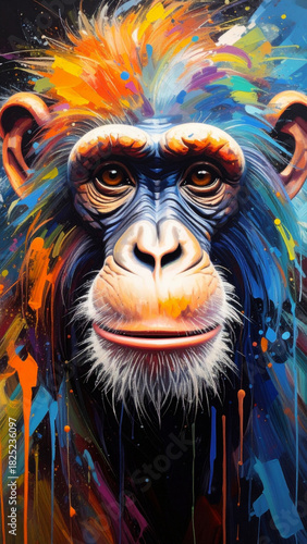 Schimpansen Portrait