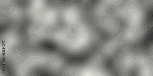 Abstract topographic contour map background with smooth, organic, light gray shapes and darker gray contours, creating a visually appealing and modern texture for digital art and design projects