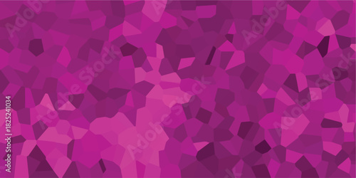 Vibrant abstract mosaic pattern composed of irregular geometric shapes in varying shades of pink and magenta for backgrounds and design
