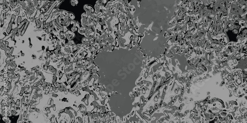Abstract grayscale organic cellular structure with dark voids and light gray fluid-like patterns creating a complex biological or microscopic texture for design backgrounds
