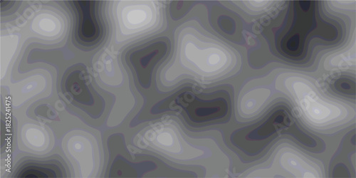 Abstract Topographic Contour Map Background in Shades of Gray with Organic Blob Shapes and Soft Edges for Modern Design