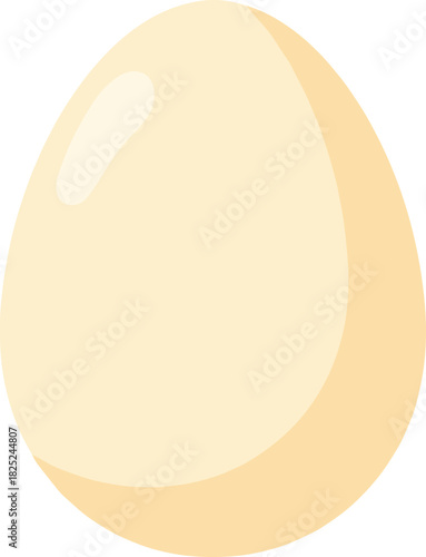 Simple Flat Oval Shape Egg Culinary Ingredient Breakfast Element