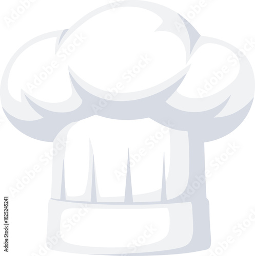 Simple Flat Chef Hat Illustration for Culinary Occupation and Profession