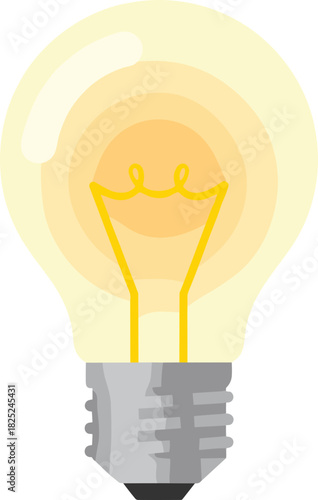 Simple Flat Illustration Lightbulb Idea Generating Business Creative Icon