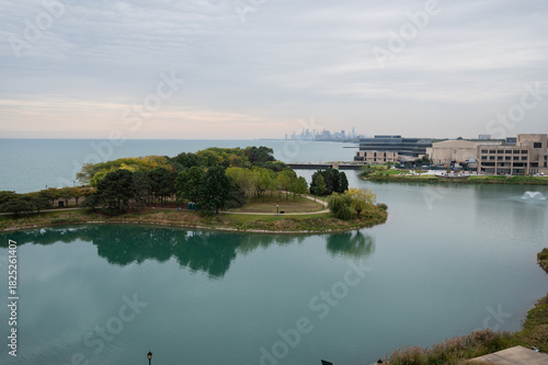view of the river and the city of chicago from kellogg bestwestern university