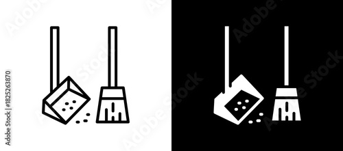 Cleaning blackwhite icon