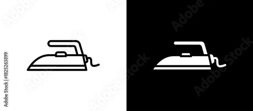 Ironing blackwhite icon