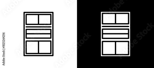 Wardrobe blackwhite icon