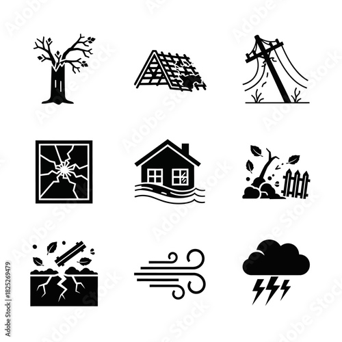 Hazardous Weather and Storm Environment Icons