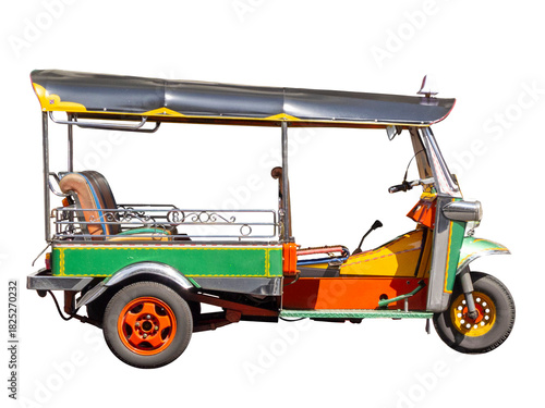 TUK TUK - famous traditional unique tribike taxi as a symbol of Thailand