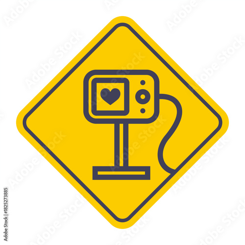 Medical equipment black icon. Flat illustration.