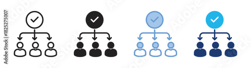 Cooperation icon set multiple style collection