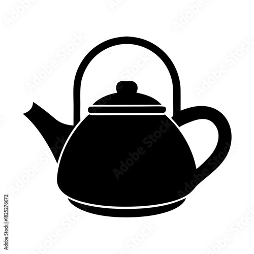 Silhouette Kettle Whistle Icon  Clean Modern Vector for UI UX and Tea-Themed Designs