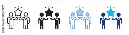 Partner icon set multiple style collection