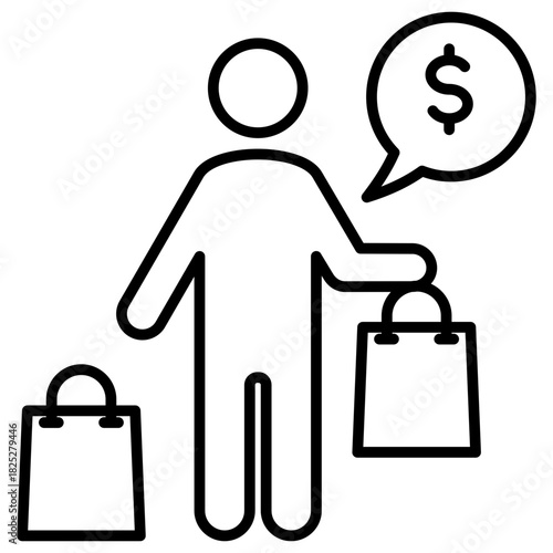 Shopping Outline Icon