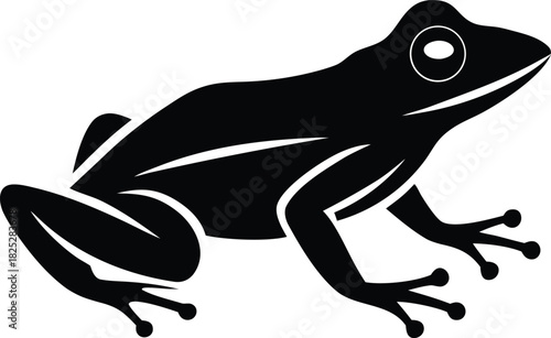frog logo icon silhouette vector illustration design