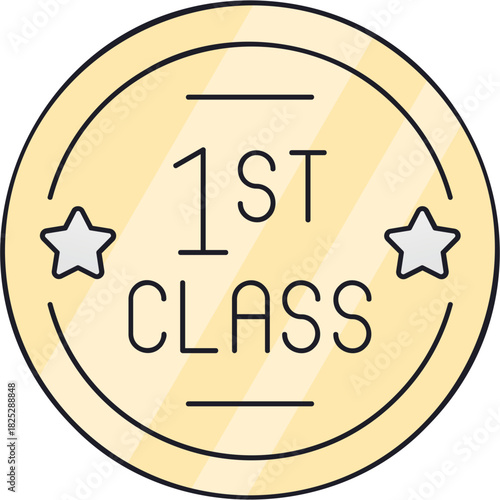 First Class Sticker