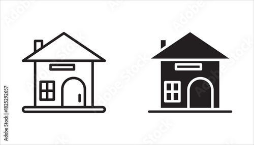 Home icon set. Home icon collection. Home symbol set.