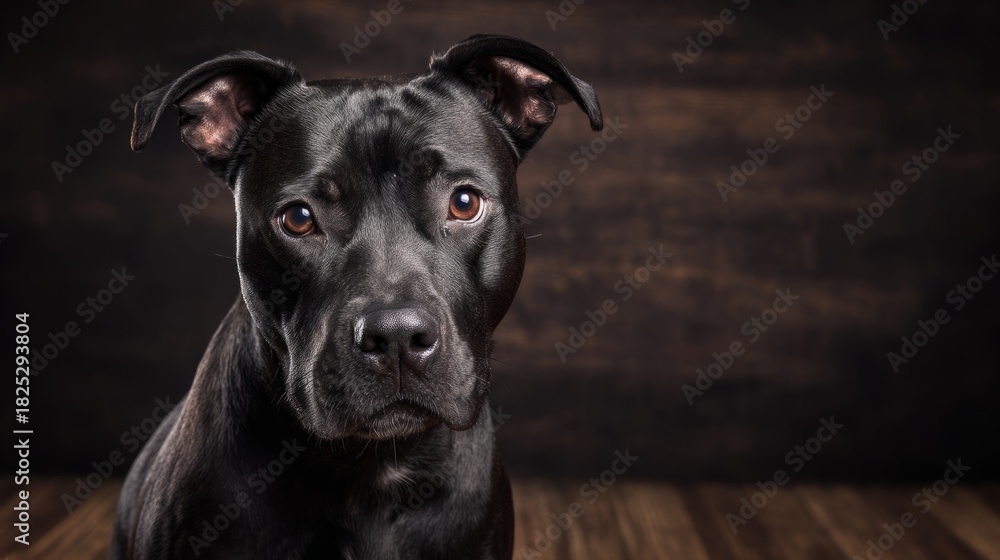 Fototapeta premium liberality. Closeup portrait of an adorable dog with soft lighting and copy space. wildlife magazines, conservation campaigns, designed for nature documentaries and education. 