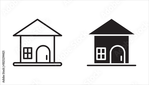 Home icon set. Home icon collection. Home symbol set.