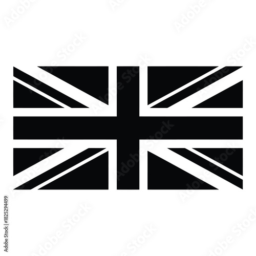 Black and white union jack flag graphic design
