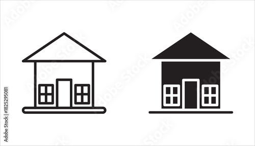 Home icon set. Home icon collection. Home symbol set.