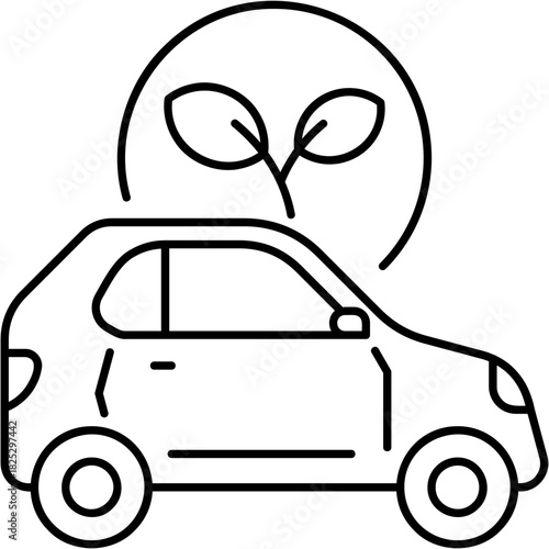 Line Art Eco Transport Icon