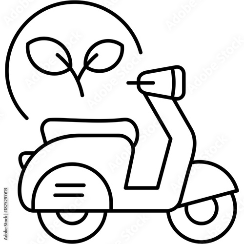 Line Art Eco Ride Icon