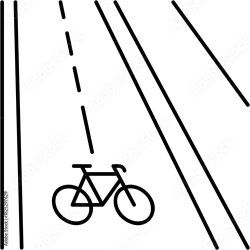 Line Art Fitness Lane Icon