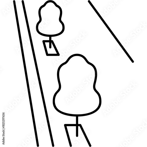 Line Art Safe Street Icon