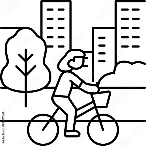 Line Art Urban Ride Icon