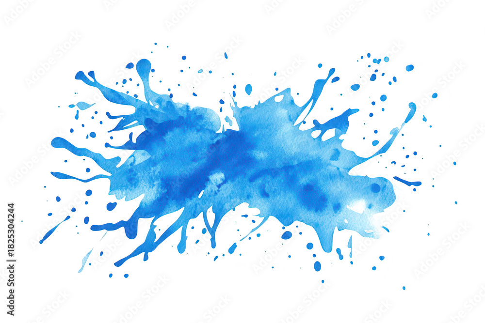 Fototapeta premium A blue watercolor splash with varying shades and textures. creating an artistic and dynamic effect. suitable for backgrounds. designs. or creative projects