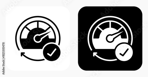 Ai Optimization black and white icon