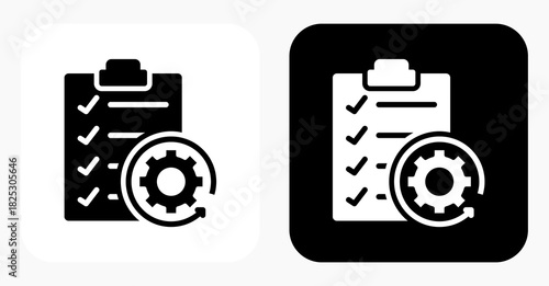 Task Automation black and white icon