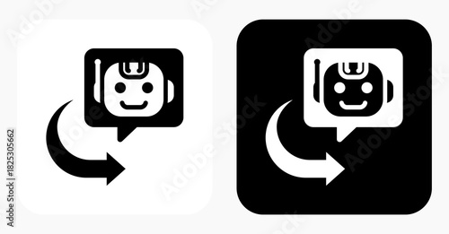 Auto Responder black and white icon