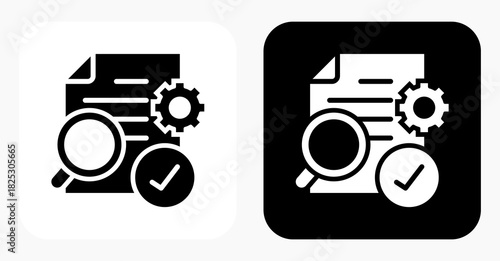 Quality Check black and white icon