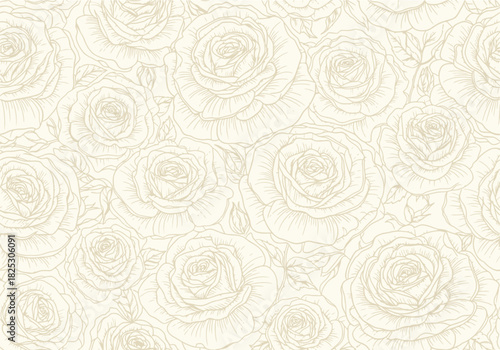 Delicate rose flower pattern background for elegant designs, invitations, weddings, and romantic projects, a beautiful bloom design with timeless appeal