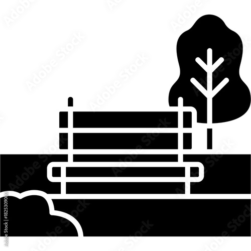 Glyph Solid Public Space Icon