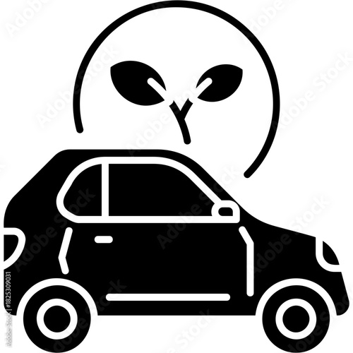 Glyph Solid Eco Transport Icon