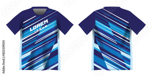 abstract blue background pattern for sport jersey design mockup