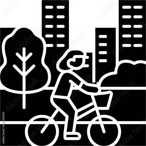 Glyph Solid Urban Ride Icon