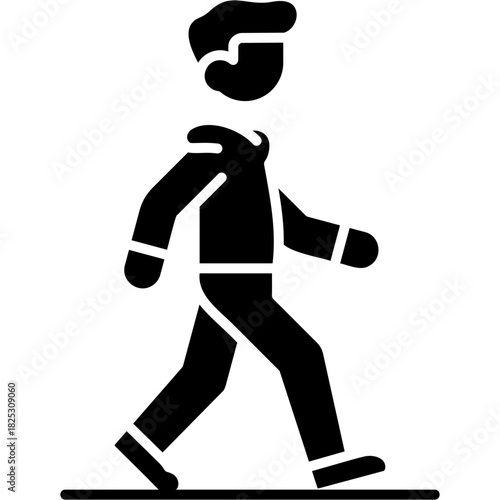 Glyph Solid Healthy Walk Icon