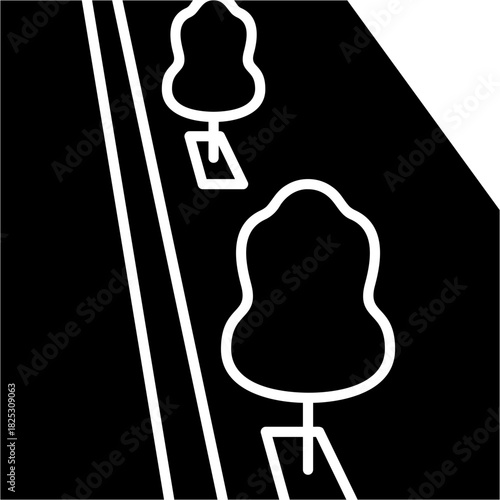 Glyph Solid Safe Street Icon