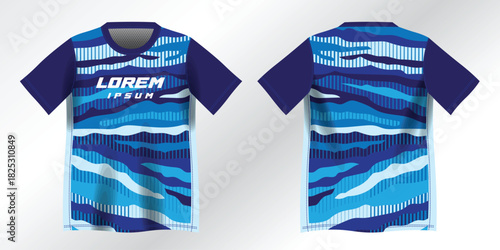 abstract blue background pattern for sport jersey design mockup