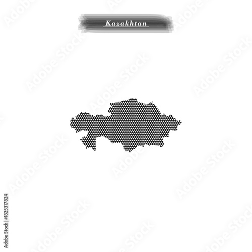 kazakhtan map icon symbol design.