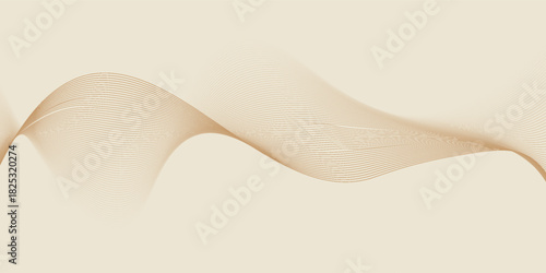 Abstract background with lines and waves. Web banner size. Element for design. Vector background for brochure, booklet, flyer, poster.