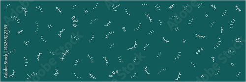 手書き風の飾り素材。集中線、ベクター、注目