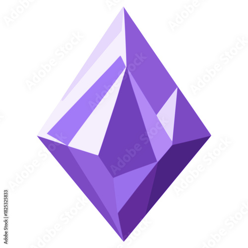 violet diamond sparkling luxury flat color vector illustration template design