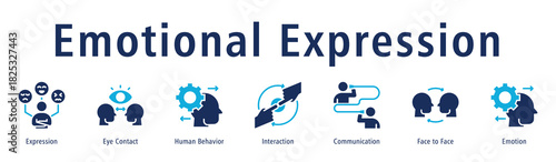 Emotional Expression Web Banner Duotone